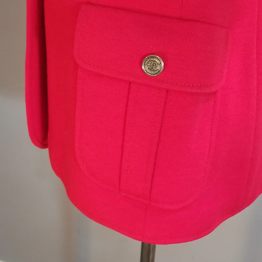 Fred Perry wool womens red blazer.  Oozing of quality.  Size 10 US fully lined - Picture 7 of 17